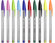 Penne Cristal Large Multicolor, a Sfera, Punta Spessa, 1,6 mm, 10 colori assortiti