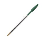 Penna a Sfera Cristal con Cappuccio Antisoffocamento nel Colore della Scrittura, verde