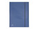 Cartella Osmose a 3 Lembi con Elastico, Elegante Trama Geometrica Brillante sulla Superficie, Dorso cm 0-1, azzurro