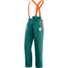 Pantaloni Antitaglio Arancio/Verde per Uso Forestale