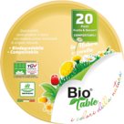 Piatti Rigidi Frutta in Bioplastica, Diametro cm16,5, Confezione pezzi 20, Giallo