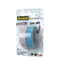 Nastri Adesivi Scotch Expression, con Glitter, 15 mm x 5 m, argento e azzurro