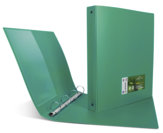 Portalistino Terra Formato A4 con Quattro Anelli Tondi di Diametro cm 3, Vari colori, verde
