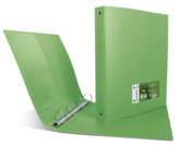 Portalistino Terra Formato A4 con Quattro Anelli Tondi di Diametro cm 3, Vari colori, verde chiaro