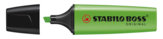 Stabilo® Boss Original, Evidenziatore, Punta a Scalpello, Spessore 2-5 mm., Colori Assortiti, verde chiaro