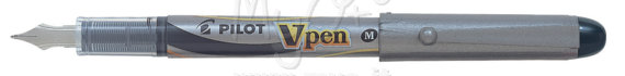 Stilografica V-Pen Silver, Usa e Getta, Tratto medio, Vari Colori