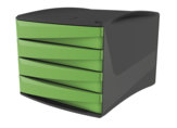 Cassettiera G2 Desk, da Scrivania, 4 Cassetti, Vari Colori, verde chiaro acido