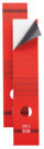 Copridorso Adesivo in Carta, Dorso 7 Cm, 10 Pezzi, Vari Colori, rosso