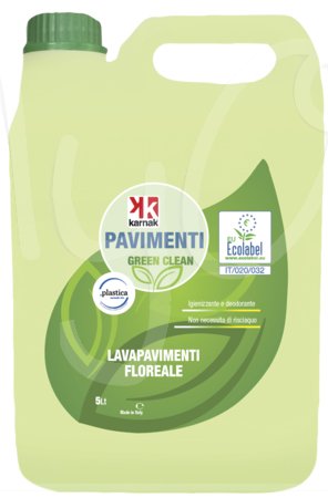 Green Clean Detergente per Pavimenti, Ecolabel, Disponibile in Flacone e Tanica