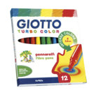 Pennarelli Turbo Color, P.ta 2,2 mm, Colori Assortiti, Vari Formati, 12 pezzi