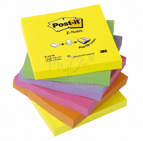 Post-it® Z-Notes, Blocchetti da 100 Fogli, 76 x 76 mm
