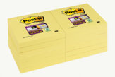 Post-it® Super Sticky, Foglietti Riposizionabili, 12 Blocchi, Varie Dimensioni, 76mm x76mm