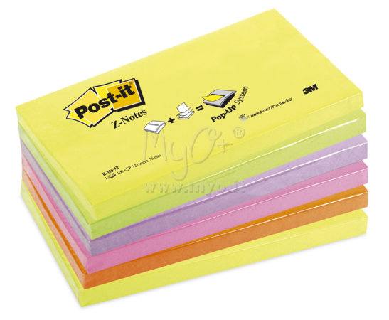 Post-it® Z-Notes, Blocchetti da 100 Fogli, 76 x 76 mm